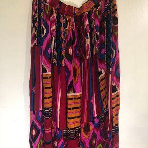 MAXI GAUZE SKIRT BRIGHT COLORS AND PATTERNS